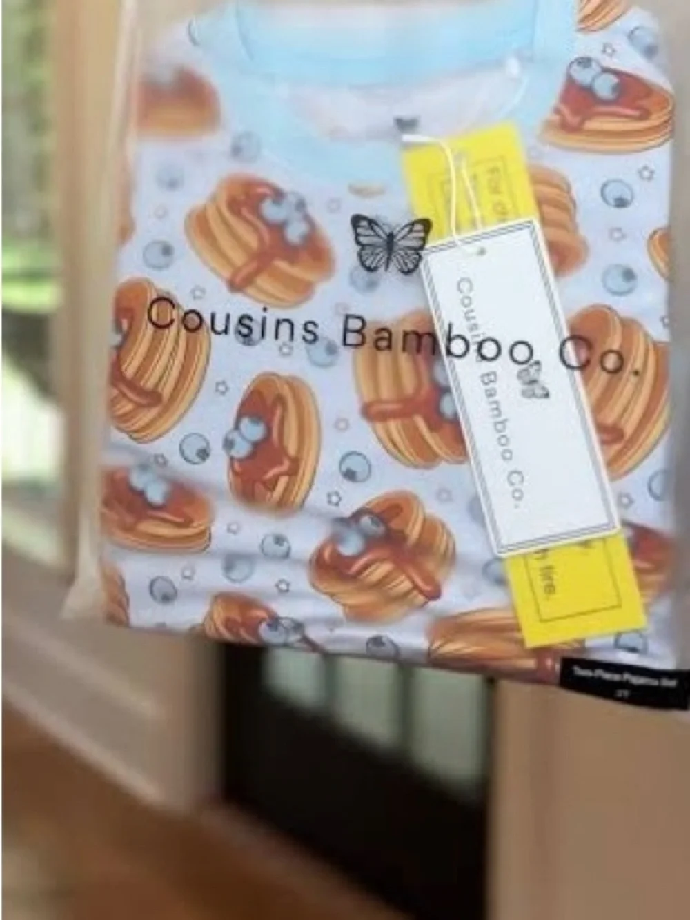 Cousins Bamboo Co. Blueberry Pancake Bamboo Zippy Pajama 3/6 month